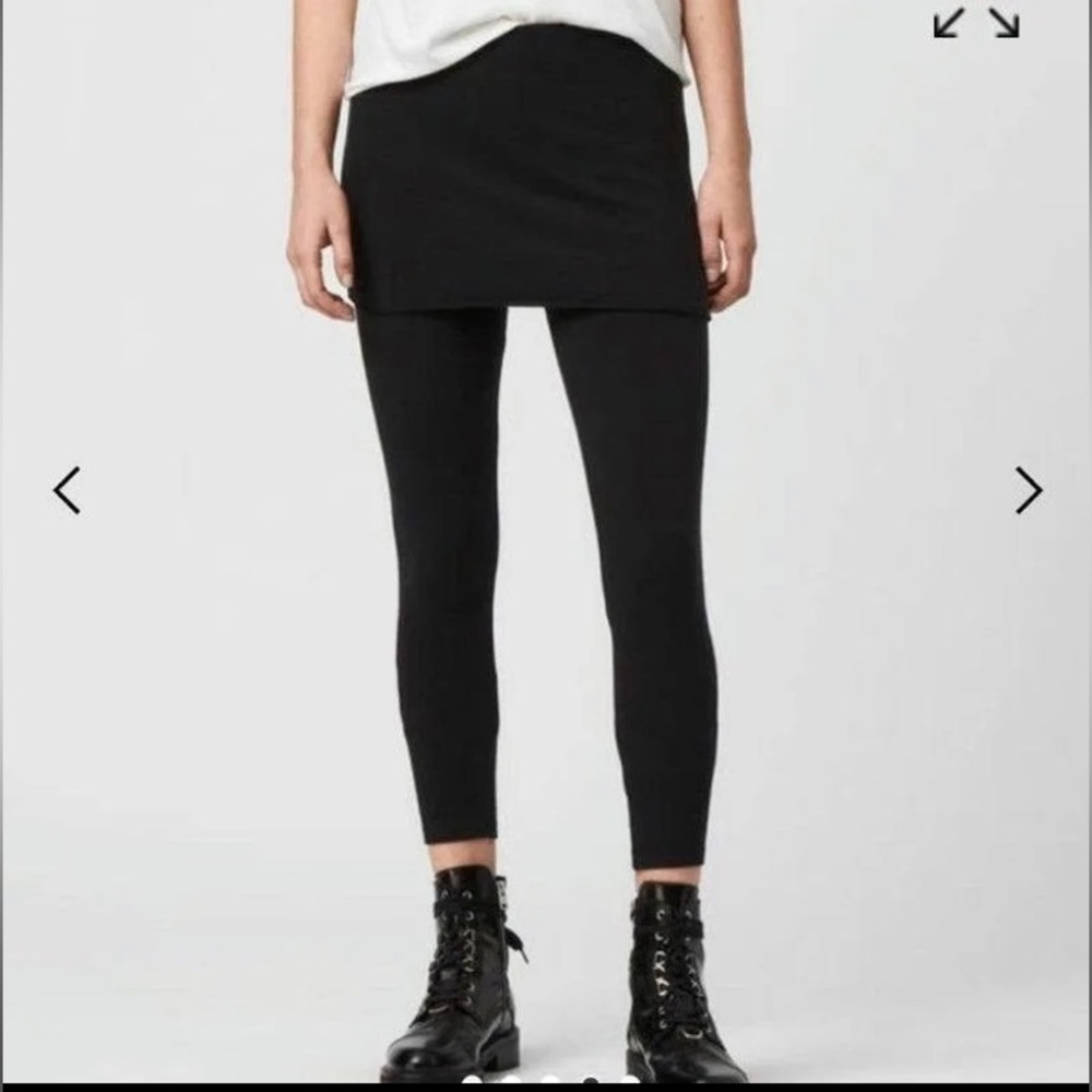 Allsaints Skirted Raffi Leggings Black Size Small